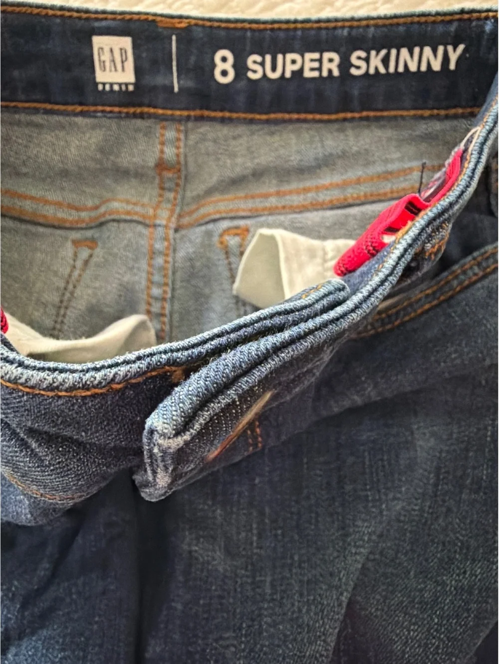 Gap Kids Super Skinny Jeans Girls Size 8 Dark Blue Denim